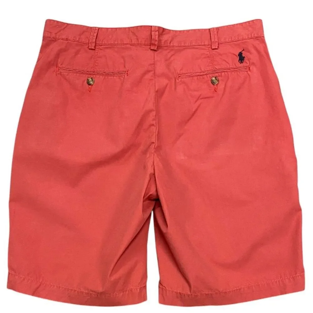POLO Ralph Lauren Men's Relaxed Fit Chino Shorts Nantucket RED Blue Pony Sz 33